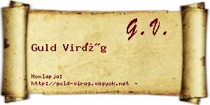 Guld Virág névjegykártya